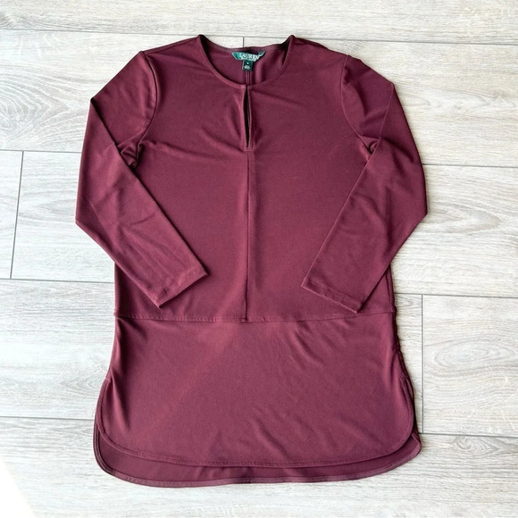 Ralph Lauren  Wine Colour Jersey Top - Picture 4 of 14